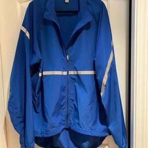 MEC Blue Runing Jacket with Reflective Stripes